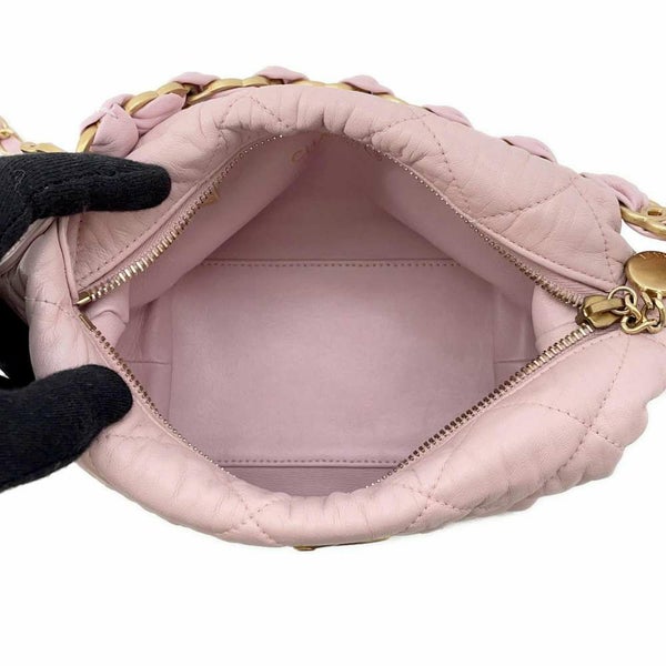 シャネル チェーンショルダーバッグ ココマーク ホーボーバッグ ラムスキン AS2480 CHANEL 2way