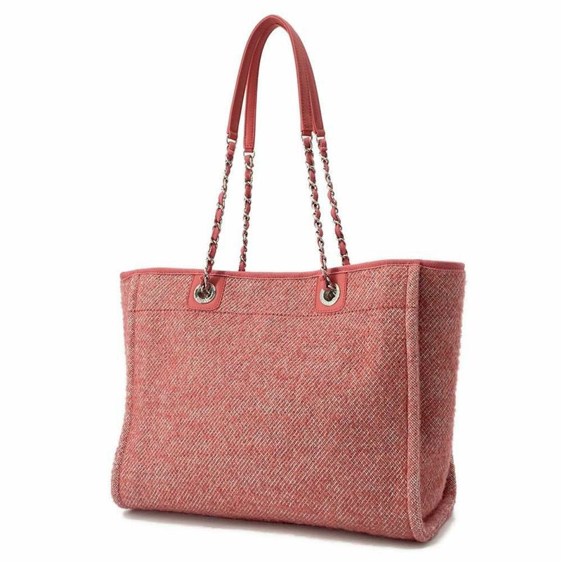シャネル トートバッグ ドーヴィルライン ミディアム ショッピングバッグ ロゴ キャンバス A67001 CHANEL チェーントート