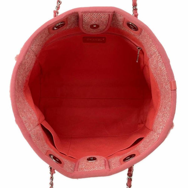 シャネル トートバッグ ドーヴィルライン ミディアム ショッピングバッグ ロゴ キャンバス A67001 CHANEL チェーントート