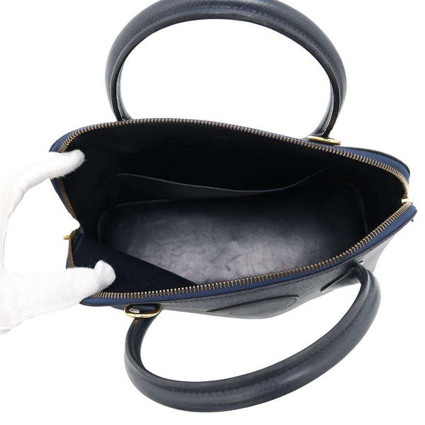 エルメス ハンドバッグ ボリード31 ネイビー/ゴールド金具 クシュベル 〇Z刻印 2wayショルダー