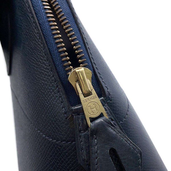 エルメス ハンドバッグ ボリード31 ネイビー/ゴールド金具 クシュベル 〇Z刻印 2wayショルダー