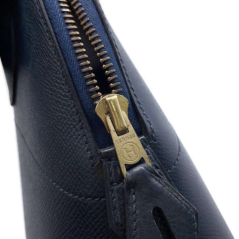 エルメス ハンドバッグ ボリード31 ネイビー/ゴールド金具 クシュベル 〇Z刻印 2wayショルダー