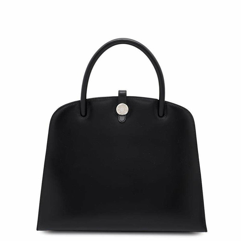 エルメス ハンドバッグ ダルヴィ ブラック/シルバー金具 ボックスカーフ □C刻印 HERMES バッグ 黒
