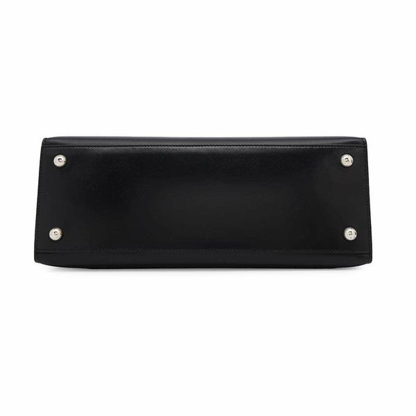 エルメス ハンドバッグ ダルヴィ ブラック/シルバー金具 ボックスカーフ □C刻印 HERMES バッグ 黒