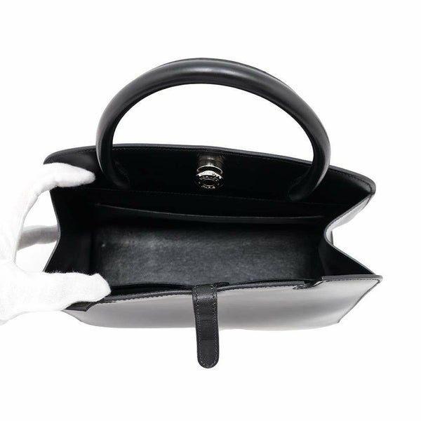 エルメス ハンドバッグ ダルヴィ ブラック/シルバー金具 ボックスカーフ □C刻印 HERMES バッグ 黒
