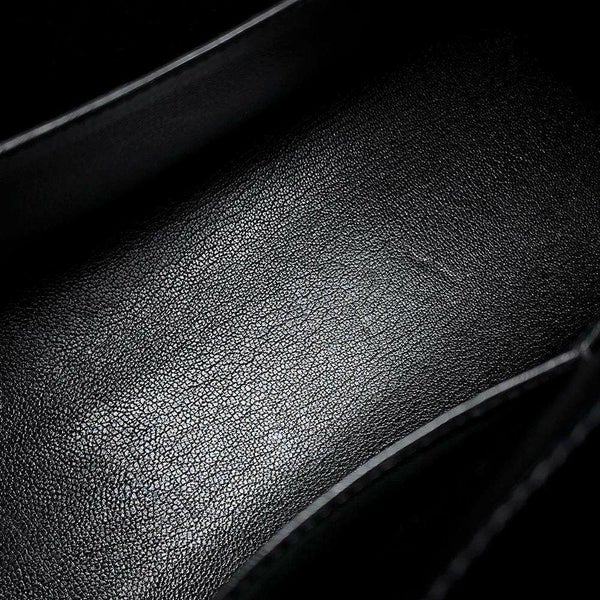 エルメス ハンドバッグ ダルヴィ ブラック/シルバー金具 ボックスカーフ □C刻印 HERMES バッグ 黒