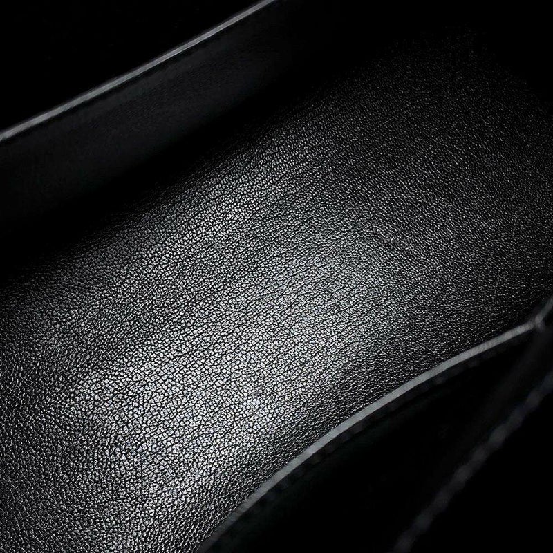 エルメス ハンドバッグ ダルヴィ ブラック/シルバー金具 ボックスカーフ □C刻印 HERMES バッグ 黒