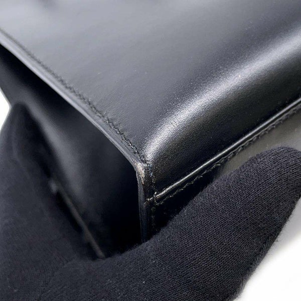 エルメス ハンドバッグ ダルヴィ ブラック/シルバー金具 ボックスカーフ □C刻印 HERMES バッグ 黒