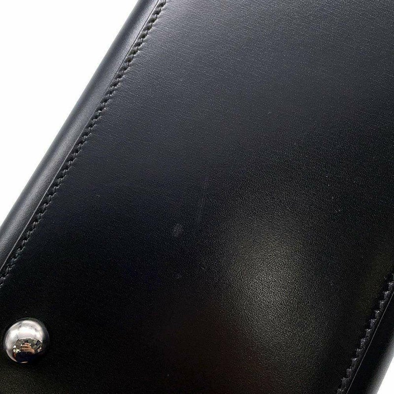 エルメス ハンドバッグ ダルヴィ ブラック/シルバー金具 ボックスカーフ □C刻印 HERMES バッグ 黒