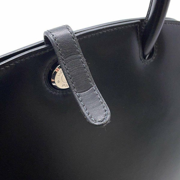 エルメス ハンドバッグ ダルヴィ ブラック/シルバー金具 ボックスカーフ □C刻印 HERMES バッグ 黒