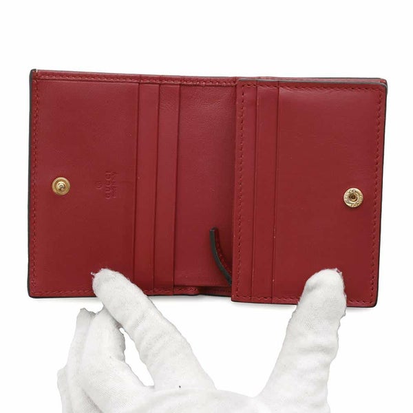 グッチ 二つ折り財布 ミスティックキャット GGスプリーム 499380 GUCCI 財布 レッド