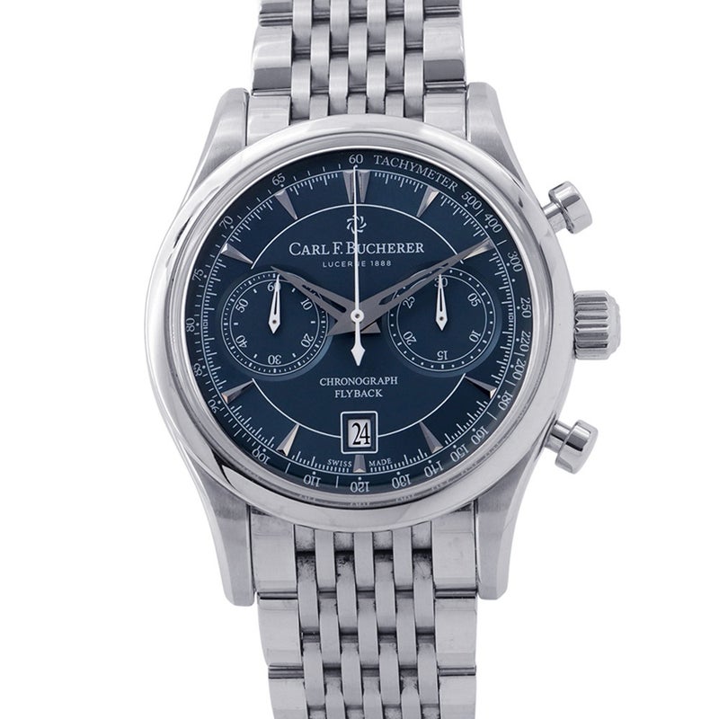 カール F. ブヘラ マネロ フライバック 00.10919.08.93.21 CARL F.BUCHERER 腕時計 ブルーグリーン文字盤