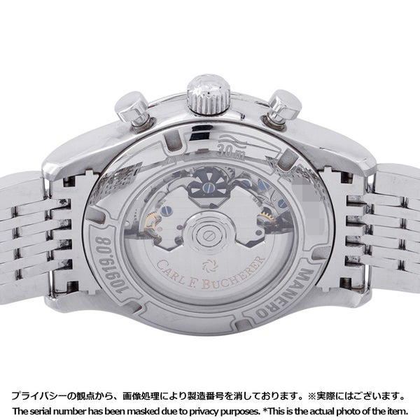 カール F. ブヘラ マネロ フライバック 00.10919.08.93.21 CARL F.BUCHERER 腕時計 ブルーグリーン文字盤