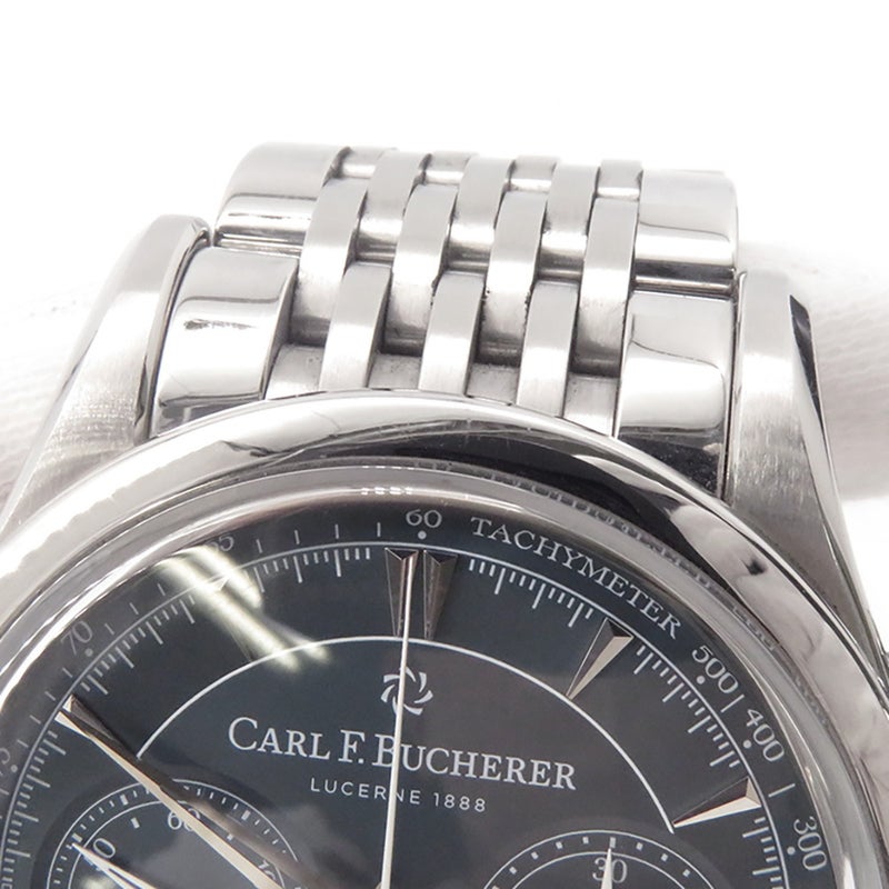 カール F. ブヘラ マネロ フライバック 00.10919.08.93.21 CARL F.BUCHERER 腕時計 ブルーグリーン文字盤