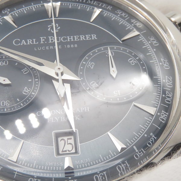 カール F. ブヘラ マネロ フライバック 00.10919.08.93.21 CARL F.BUCHERER 腕時計 ブルーグリーン文字盤