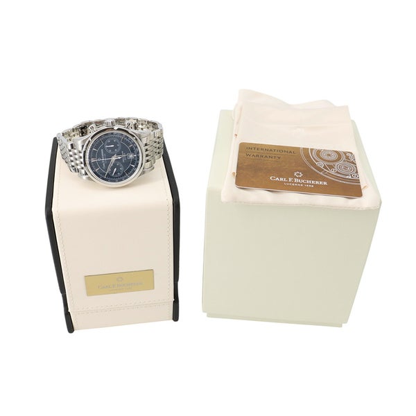 カール F. ブヘラ マネロ フライバック 00.10919.08.93.21 CARL F.BUCHERER 腕時計 ブルーグリーン文字盤
