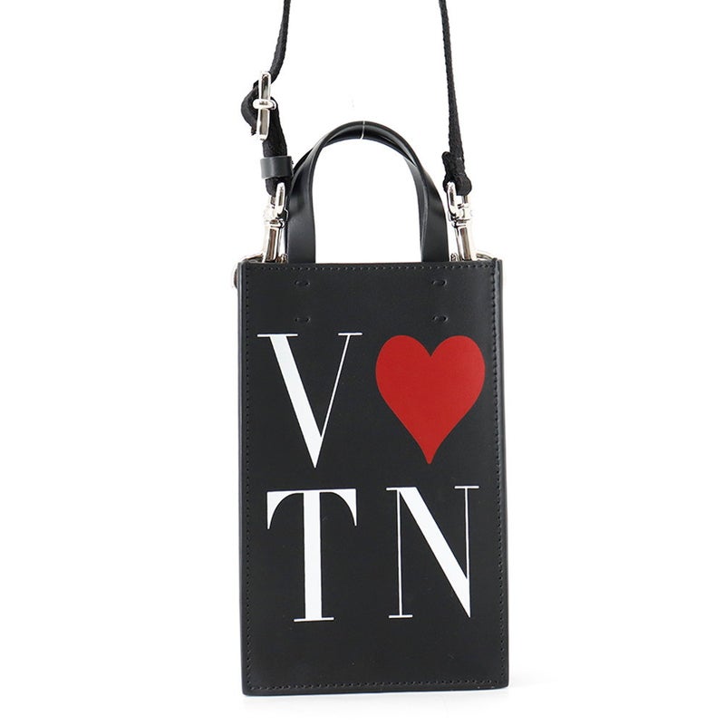 ヴァレンティノ・ガラヴァーニ ショルダーバッグ ハートロゴ  レザー VALENTINO フォンケース