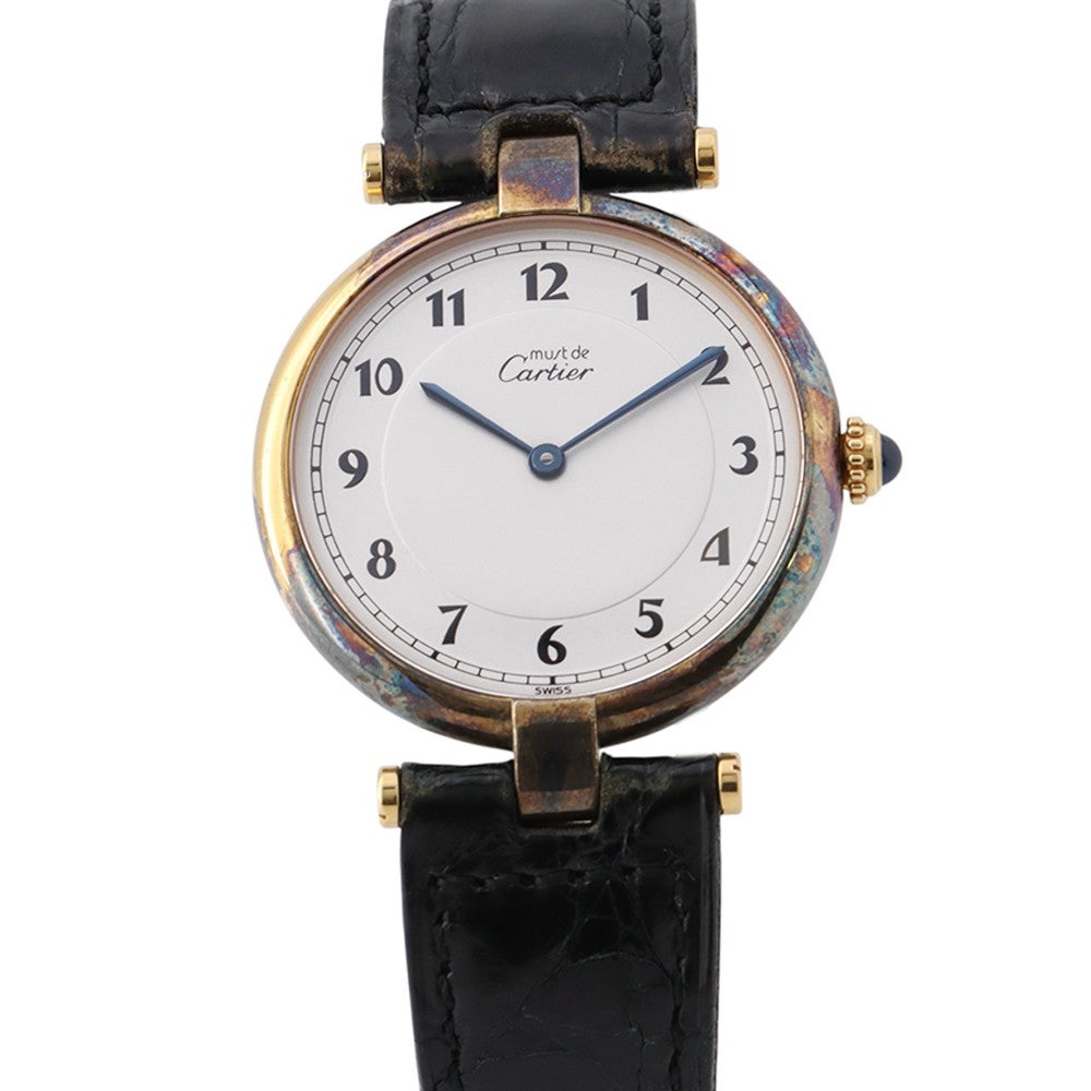 カルティエ マストヴァンドーム LM 590003 Cartier 腕時計 シルバー文字盤 ヴィンテージ カルティエ マストヴァンドーム LM 590003 Cartier 腕時計 シルバー
