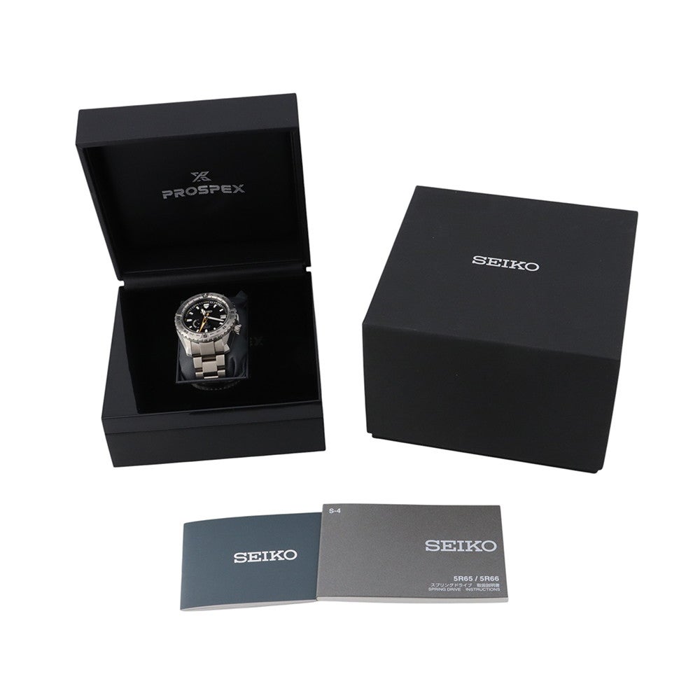 セイコー プロスペックス GMT スプリングドライブ SBDB029 SEIKO 腕時計 黒文字盤 セイコー プロスペックス GMT スプリングドライブ SBDB029 SEIKO