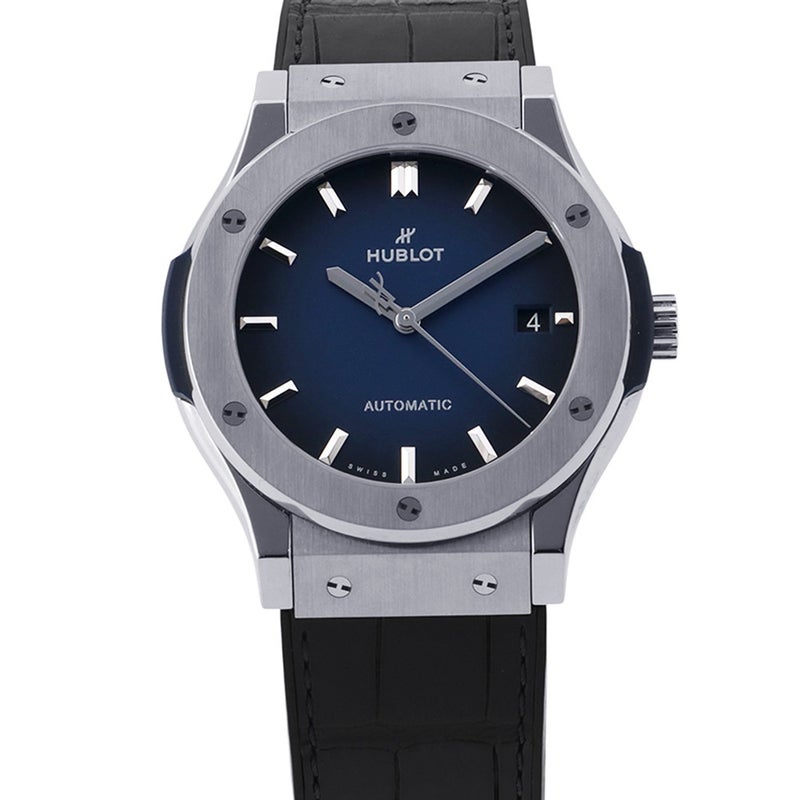 ウブロ クラシック フュージョン チタニウム ディープブルー 日本限定 511.NX.6670.LR.JPN  HUBLOT 腕時計 グラデーションブルー文字盤