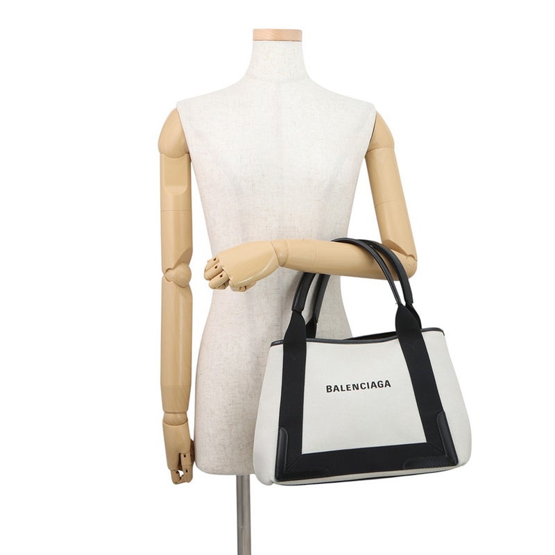 バレンシアガ トートバッグ ネイビーカバス S ポーチ付 キャンバス 339933 BALENCIAGA バッグ 花柄