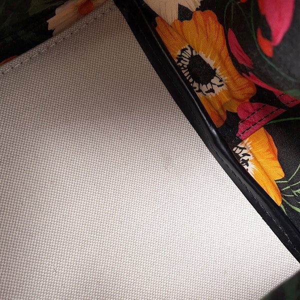 バレンシアガ トートバッグ ネイビーカバス S ポーチ付 キャンバス 339933 BALENCIAGA バッグ 花柄