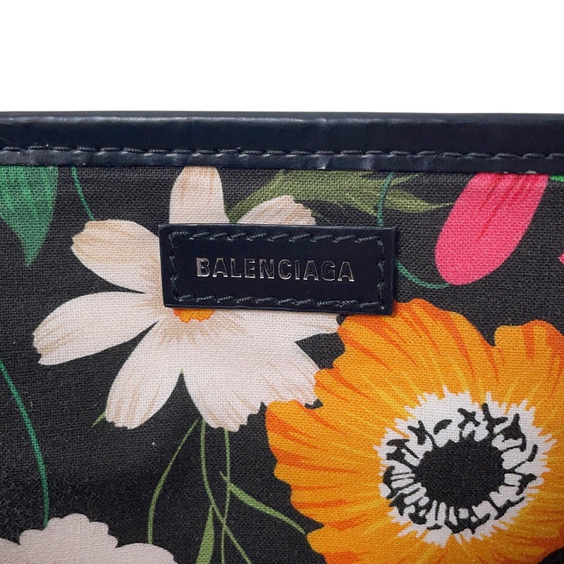 バレンシアガ トートバッグ ネイビーカバス S ポーチ付 キャンバス 339933 BALENCIAGA バッグ 花柄