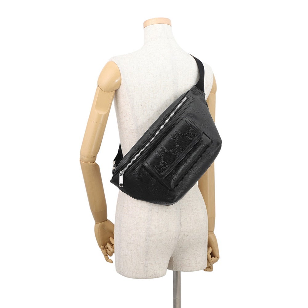 グッチ ボディバッグ GGエンボス ベルトバッグ レザー 645093 GUCCI