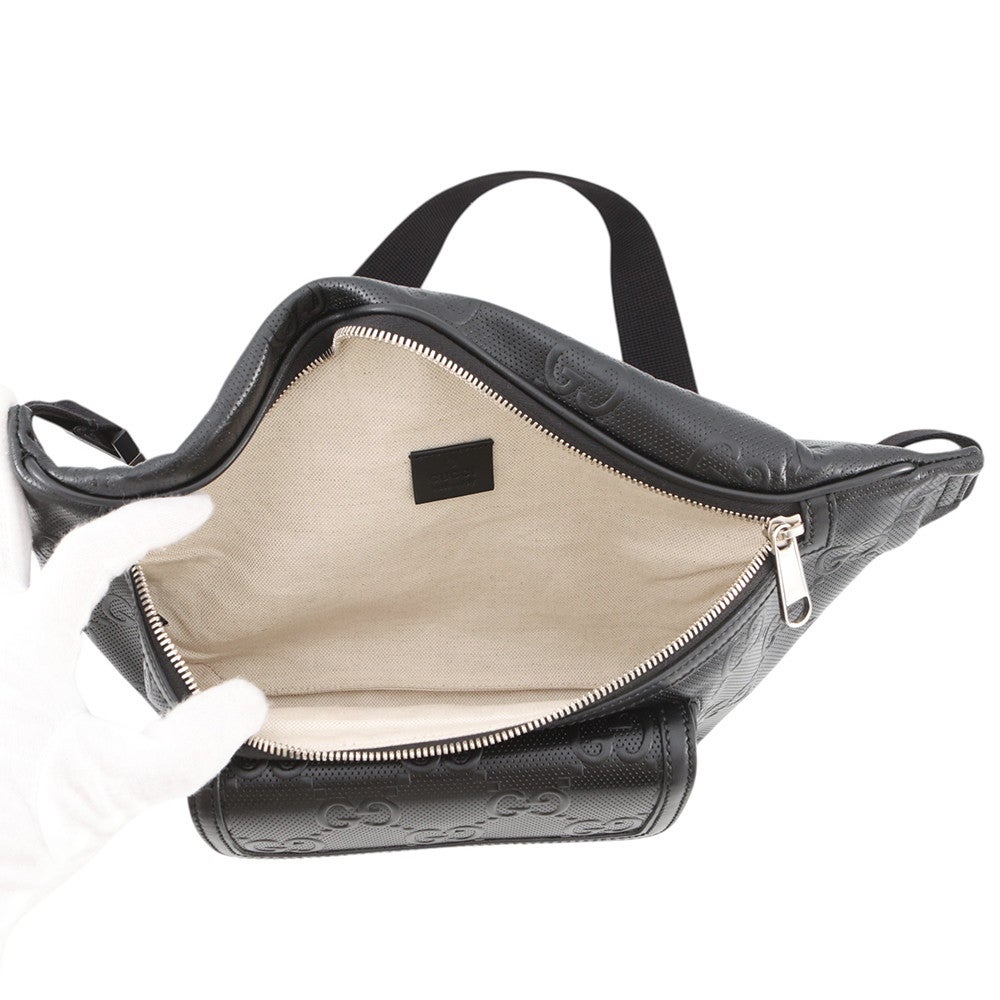 グッチ ボディバッグ GGエンボス ベルトバッグ レザー 645093 GUCCI