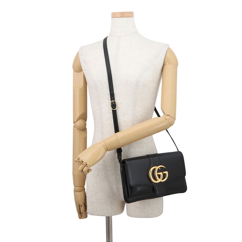 グッチ ショルダーバッグ GGマーモント アリー スモール レザー 550129 GUCCI バッグ 黒