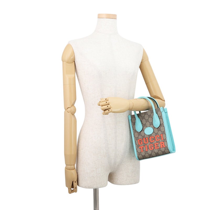 グッチ ハンドバッグ インターロッキングG タイガー GGスプリーム 671623 GUCCI バッグ 2wayショルダーバッグ ミニバッグ