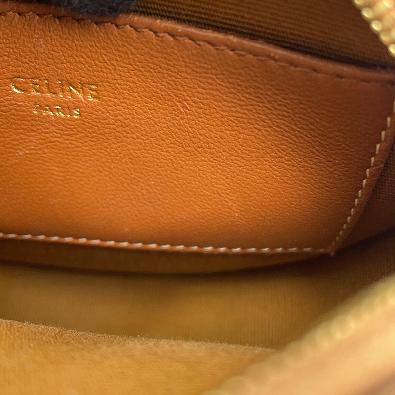 セリーヌ ショルダーバッグ トリオンフ ラウンド PVC/レザー CELINE ポシェット