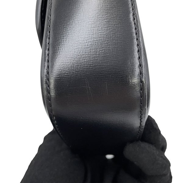 セリーヌ ショルダーバッグ トリオンフ ミニ クロード シャイニーカーフレザー 10I513 CELINE ミニバッグ 黒