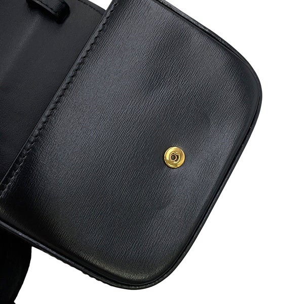 セリーヌ ショルダーバッグ トリオンフ ミニ クロード シャイニーカーフレザー 10I513 CELINE ミニバッグ 黒