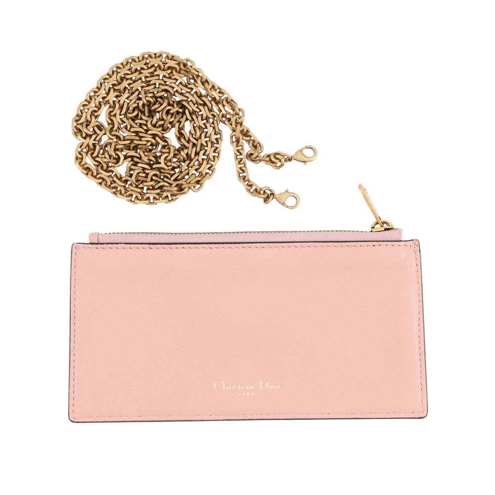 ⭐️Diorノースリーブ⭐️可愛い❣️peach color ✨最終価格最安値✨ クリスチャン・ディオール チェーンウォレット サドル S5614CCEH