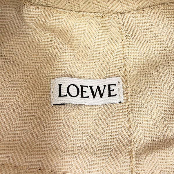 ロエベ ハット アナグラム フィッシャーマンハット ナパカーフレザー サイズ59 112.10.010 LOEWE 帽子