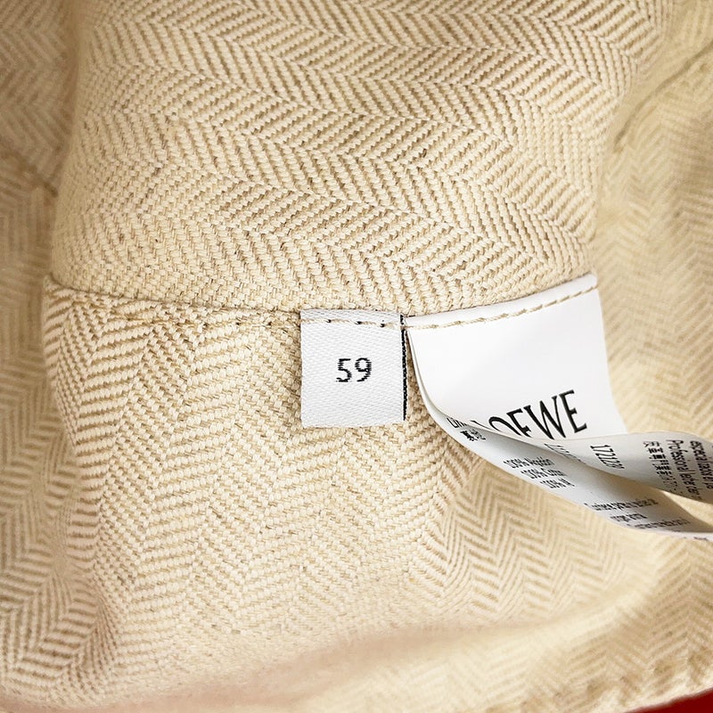ロエベ ハット アナグラム フィッシャーマンハット ナパカーフレザー サイズ59 112.10.010 LOEWE 帽子