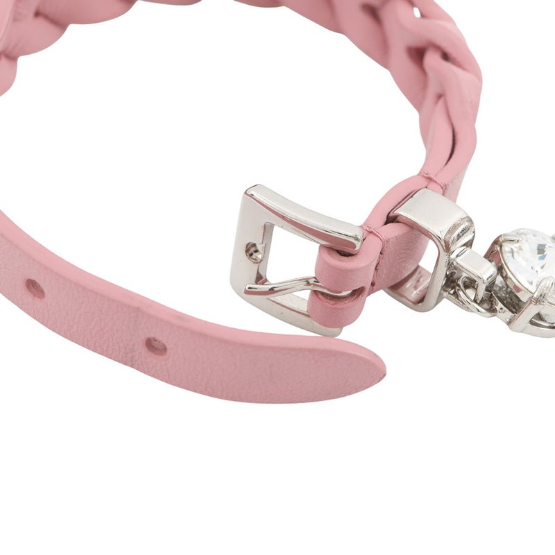 ミュウミュウ ブレスレット クリスタル イントレッチオ ナッパレザー 5IB320 Miu Miu アクセサリー