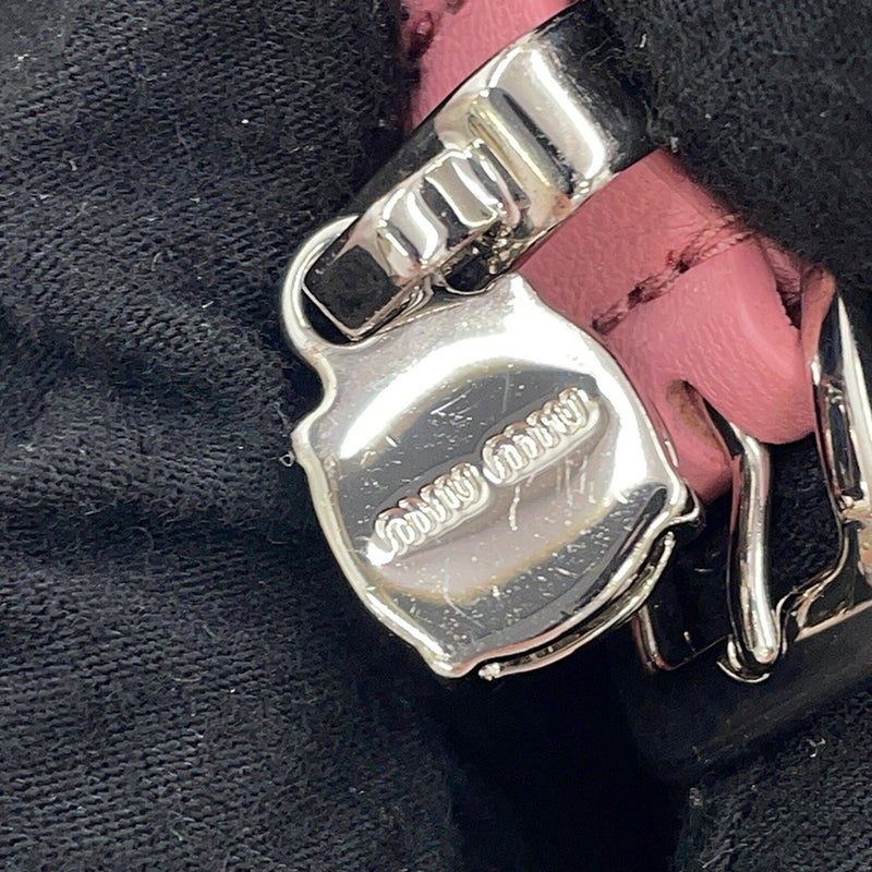 ミュウミュウ ブレスレット クリスタル イントレッチオ ナッパレザー 5IB320 Miu Miu アクセサリー