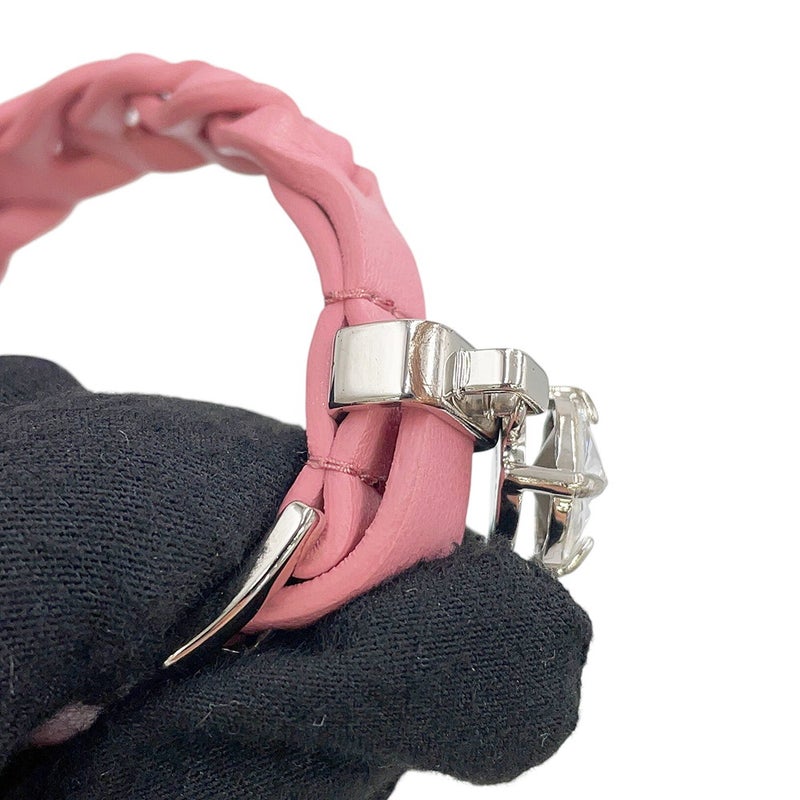 ミュウミュウ ブレスレット クリスタル イントレッチオ ナッパレザー 5IB320 Miu Miu アクセサリー