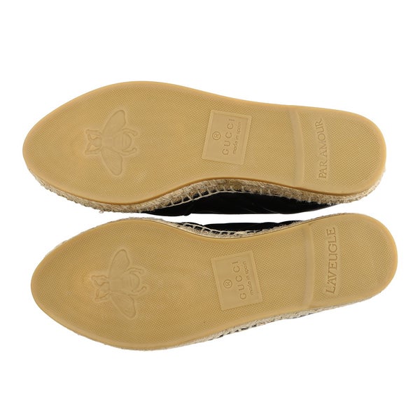 グッチ エスパドリーユ 2.0 GGマーモント レディースサイズ34 1/2 551890 GUCCI 靴 黒
