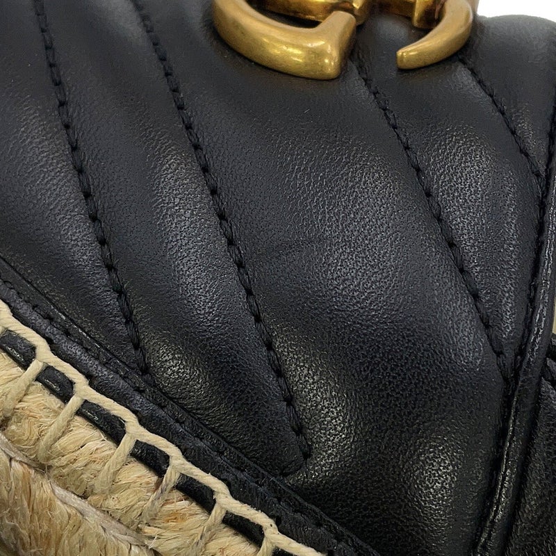 グッチ エスパドリーユ 2.0 GGマーモント レディースサイズ34 1/2 551890 GUCCI 靴 黒