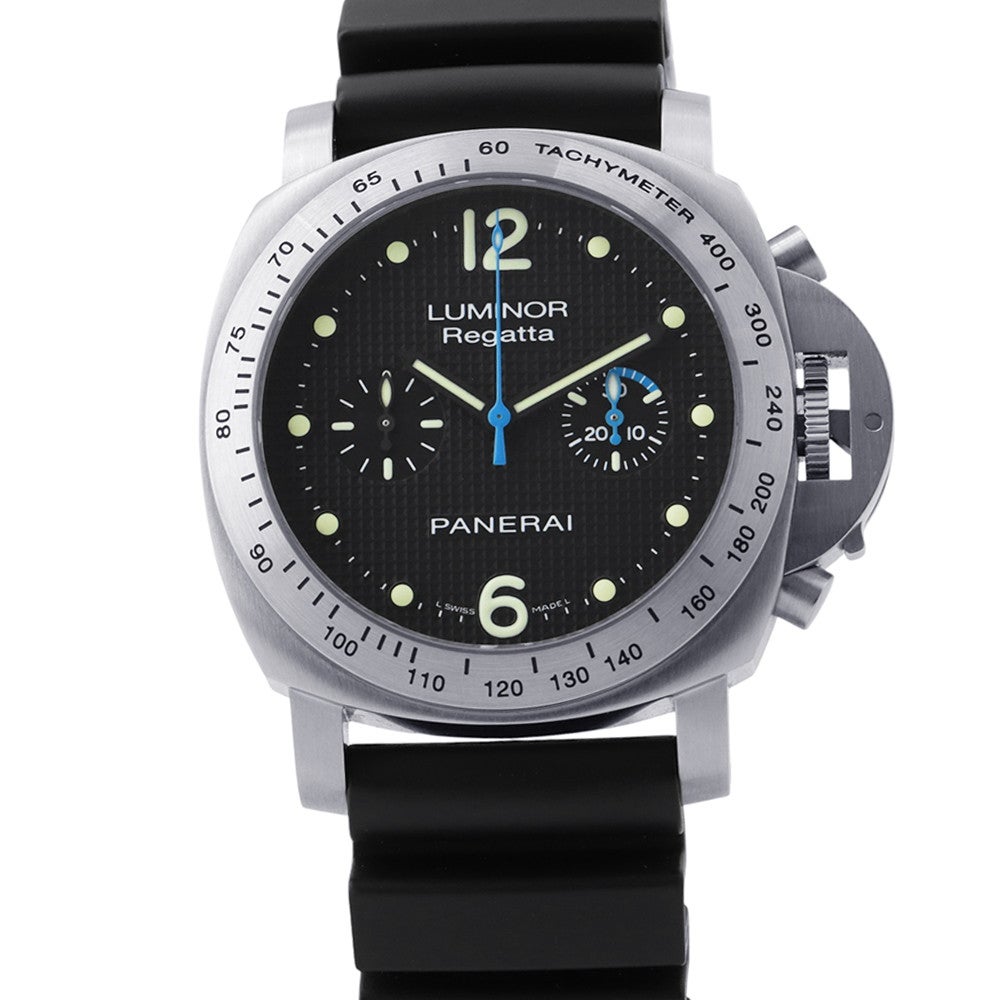 パネライ ルミノール クロノ レガッタ 2008 世界限定500本 PAM00308 PANERAI 腕時計 黒文字盤 パネライ ルミノール クロノ レガッタ 2008 世界限定500本 PAM00308