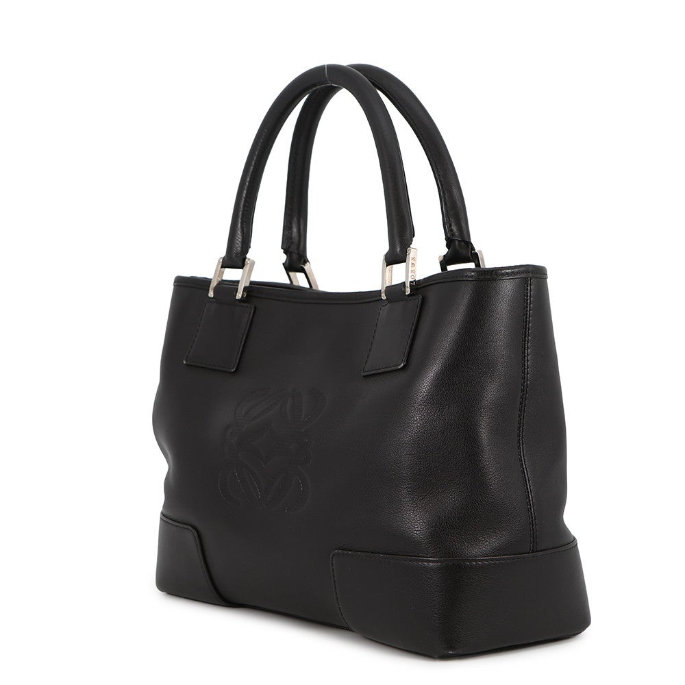 ロエベ トートバッグ フスタ アナグラム レザー LOEWE バッグ 黒