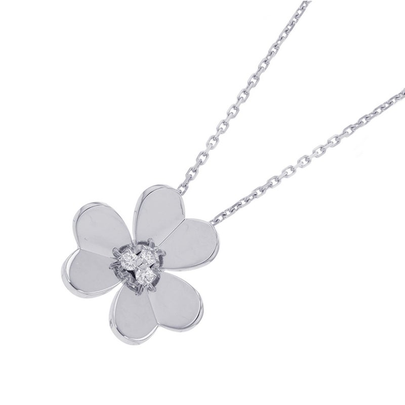 ヴァンクリ ネックレス フリヴォル ペンダント ラージモデル ダイヤモンド 3P 計0.16ct K18WGホワイトゴールド VCARD25300