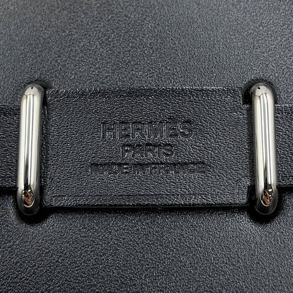 エルメス ショルダーバッグ エールバッグジップ ミニ ブラック/エクリュ/シルバー金具 トワルアッシュ/ヴァッシュハンター K刻印 HERMES