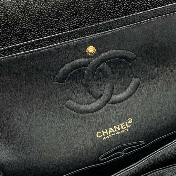 シャネル チェーンショルダーバッグ マトラッセ25 ココマーク キャビアスキン ダブルチェーン A01112 CHANEL 黒