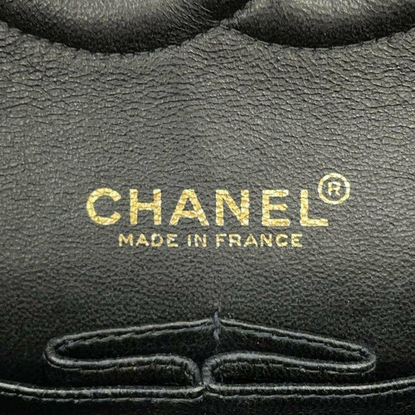 シャネル チェーンショルダーバッグ マトラッセ25 ココマーク キャビアスキン ダブルチェーン A01112 CHANEL 黒