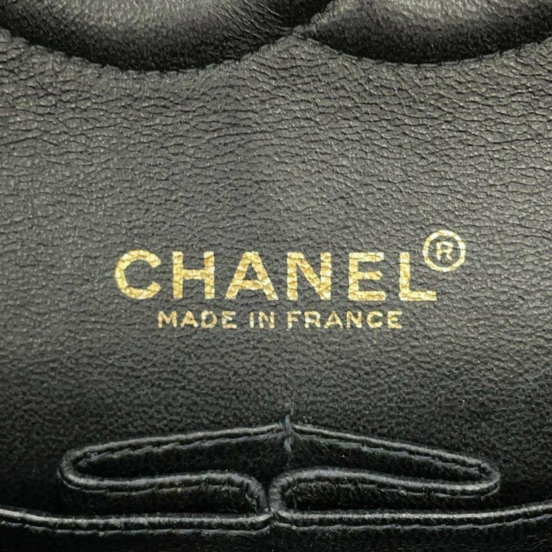 シャネル チェーンショルダーバッグ マトラッセ25 ココマーク キャビアスキン ダブルチェーン A01112 CHANEL 黒