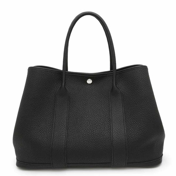 エルメス トートバッグ ガーデンパーティPM ブラック/シルバー金具 ネゴンダ W刻印 黒
